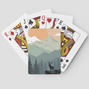 Jeu De Cartes Montana Paysage Art Photos Vintages Ancienne esthé