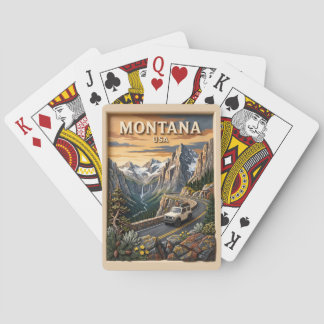 Jeu De Cartes Montana Road Trip Glacier National Park Texture 3D