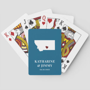 Jeu De Cartes Montana Wedding Favor Deck of Cards, State Map