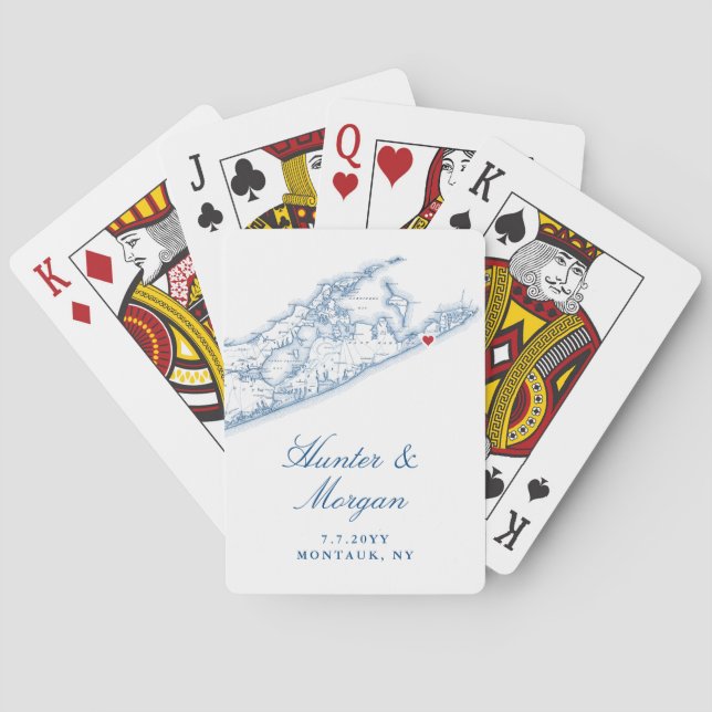 Jeu De Cartes Montauk Hamptons Destination Mariage Faveur (dos)