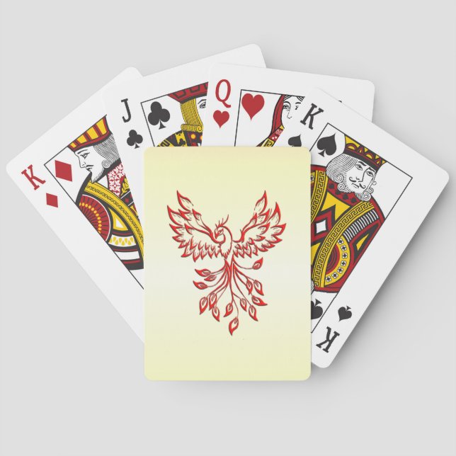 Jeu De Cartes Montées rouges de Phoenix (dos)