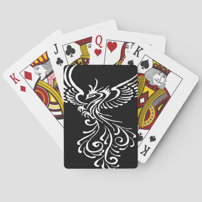 Jeu De Cartes Monter De La Phoenix Phoenix Illustration Blanche  (dos)