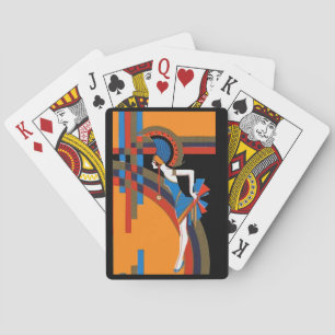 Jeu De Cartes Montreuse Art Déco – Géométrique Vintage