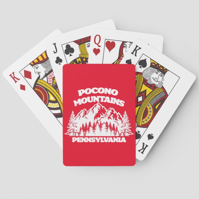 Jeu De Cartes Monts Pocono Pennsylvanie (dos)