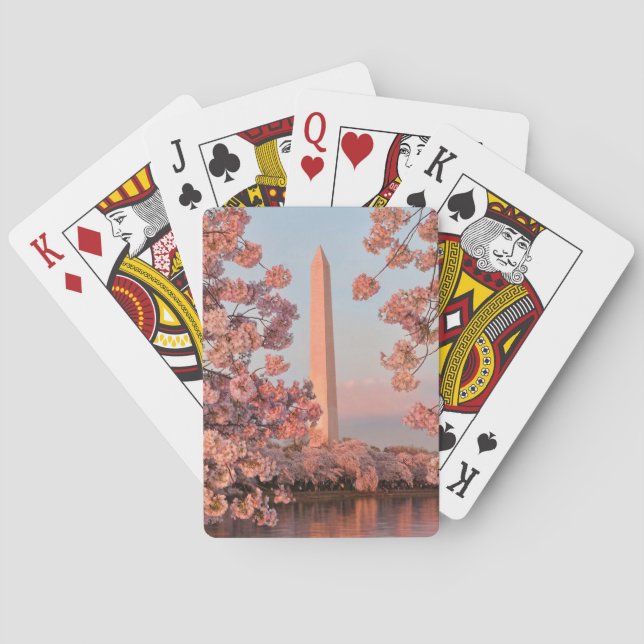 Jeu De Cartes Monument Washington - Cerisiers en Fleurs (dos)