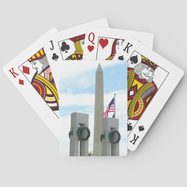 Jeu De Cartes Monument Washington et mémorial de la Seconde Guer (dos)