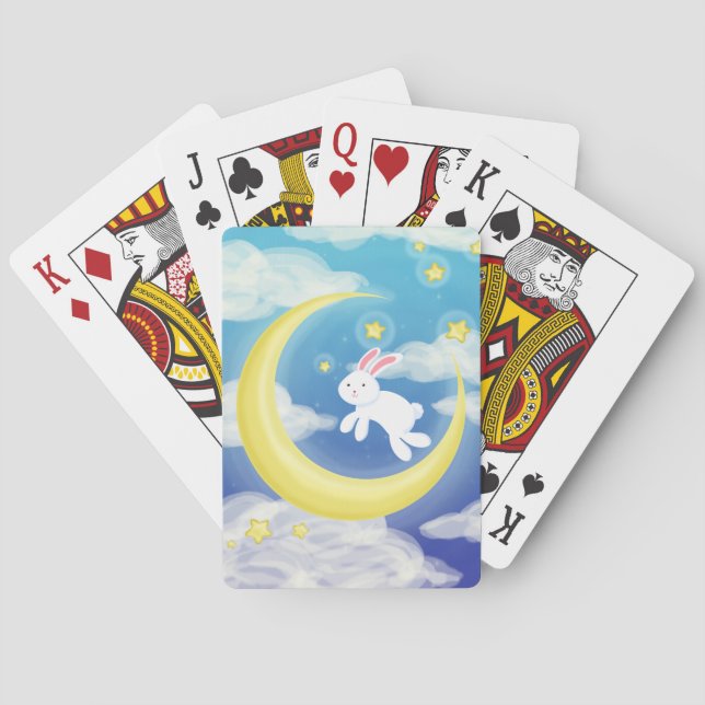 Jeu De Cartes Moon Bunny Blue (dos)