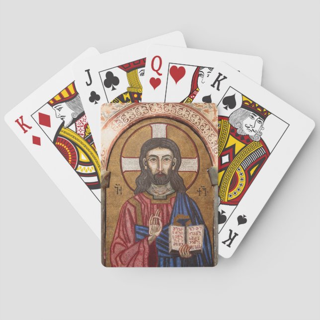 Jeu De Cartes Mosaïque ancienne de Jésus (dos)