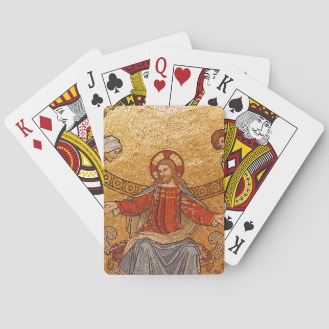 Jeu De Cartes mosaïque de jésus christ (dos)