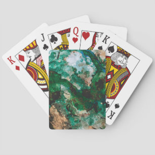 Jeu De Cartes Moss Agate Green Crystal Geode Abstract
