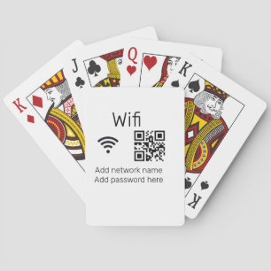 Jeu De Cartes Mot de passe Wifi ajouter le code Q R ici détails
