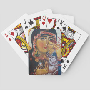 Jeu De Cartes Mother Mary And Jesus Art