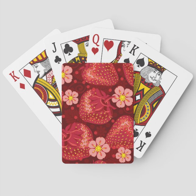 Jeu De Cartes Motif 2 2 de fraise (dos)