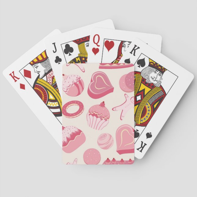 Jeu De Cartes Motif 2 de chocolat et de pâtisseries (dos)