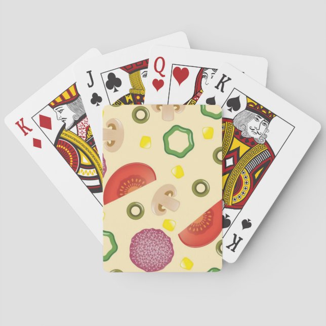 Jeu De Cartes Motif 2 de pizza (dos)