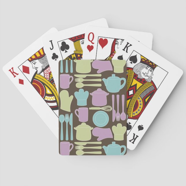 Jeu De Cartes Motif 2 d'ustensiles de cuisine (dos)