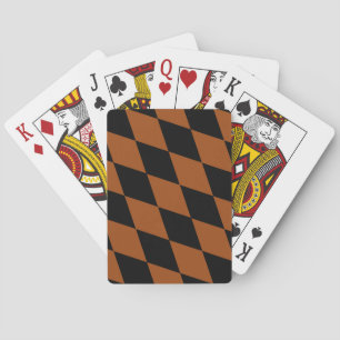 Jeu De Cartes Motif à carreaux diamants Harlequin marron noir