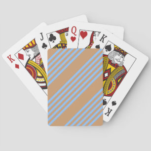 Jeu De Cartes Motif à cinq bandes bleu et brun