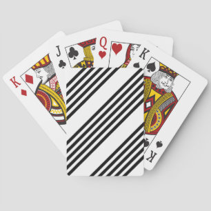 Jeu De Cartes Motif à cinq bandes noir et blanc