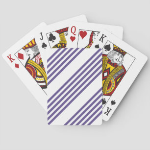 Jeu De Cartes Motif à cinq bandes Ultra violet et blanc