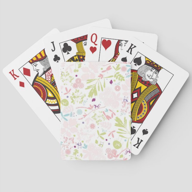 Jeu De Cartes motif à fleurs (dos)