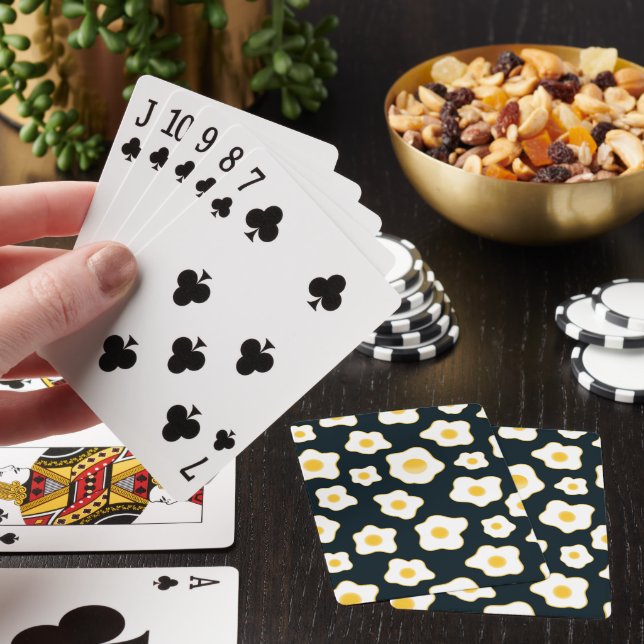 Jeu De Cartes Motif à fleurs aux oeufs frits mignons (In Situ)