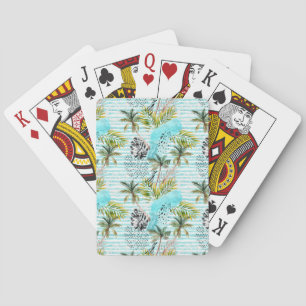 Jeu De Cartes Motif Abstrait de palmier aquarelle