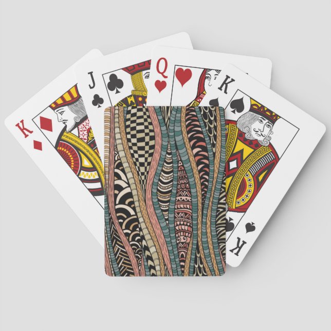 Jeu De Cartes motif Abstrait de style ethnique (dos)