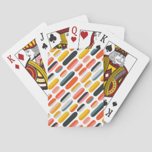 Jeu De Cartes Motif abstrait géométrique rétro du milieu du sièc