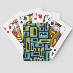 Jeu De Cartes Motif Abstrait moderne du milieu du siècle