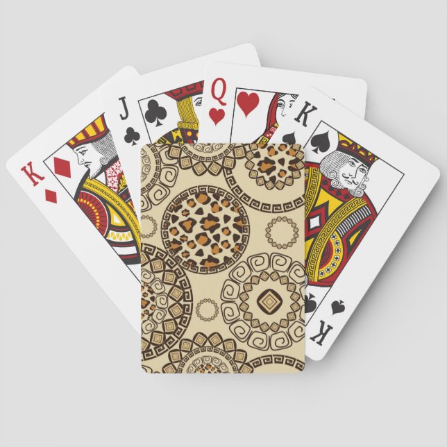 Jeu De Cartes Motif africain 3 de peau de guépard (dos)