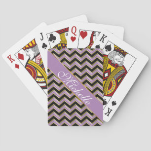 Jeu De Cartes Motif Amethyst Gold Black Zigzag