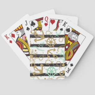 Jeu De Cartes Motif Ancre maritime