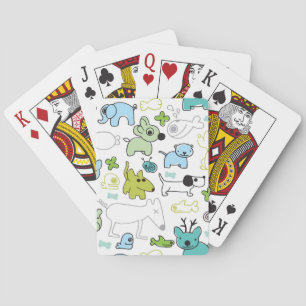 Jeu De Cartes motif animal d'arrière - plan d'enfants