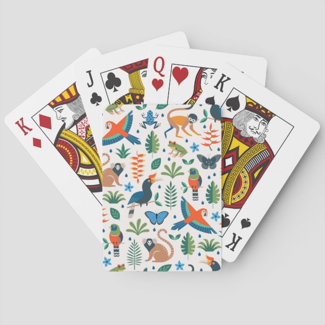 Jeu De Cartes Motif animal de la forêt tropicale (dos)