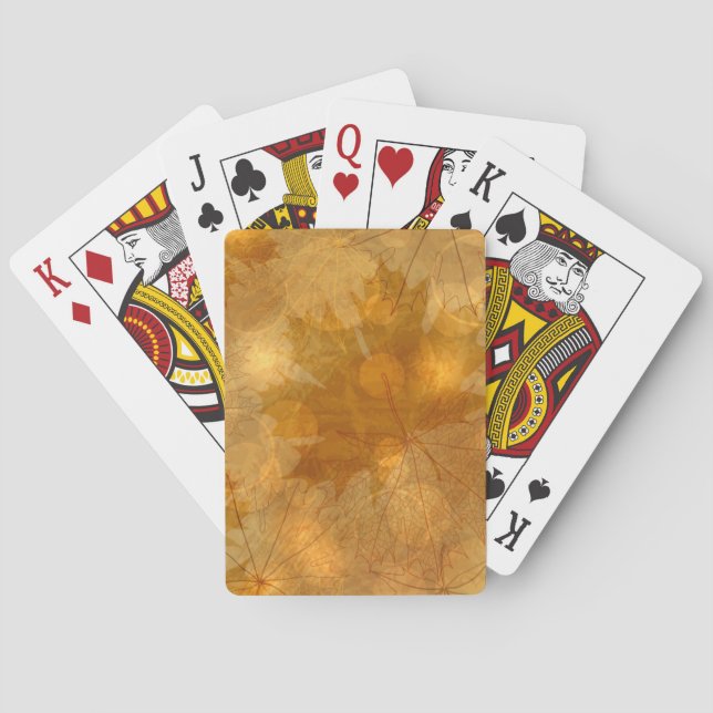 Jeu De Cartes Motif automne (dos)