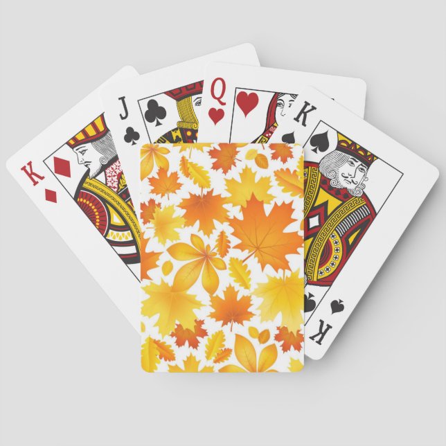 Jeu De Cartes Motif automne (dos)