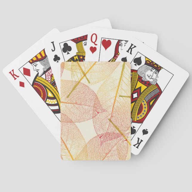 Jeu De Cartes Motif automne (dos)