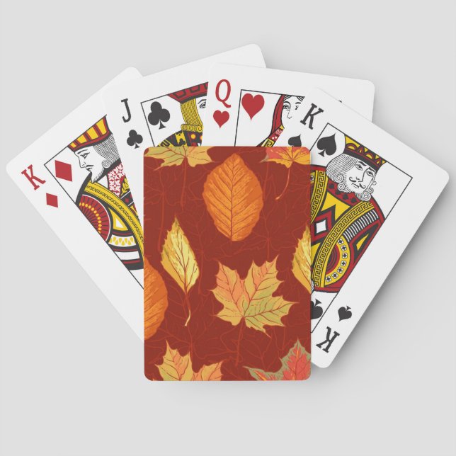 Jeu De Cartes Motif automne (dos)