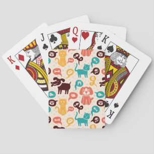 Jeu De Cartes Motif Avec Chats Et Chiens Amusants