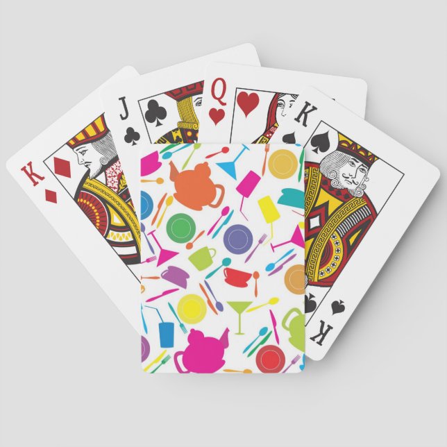 Jeu De Cartes Motif Avec Cuisine Colorée Stups (dos)