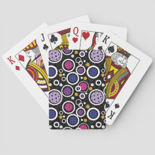 Jeu De Cartes Motif avec des boules de saucisses sur noir