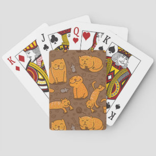 Jeu De Cartes Motif avec des chats