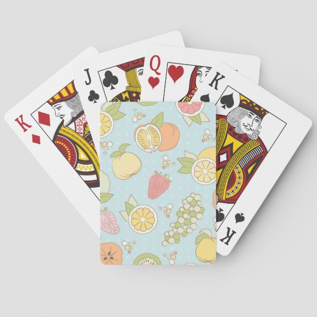 Jeu De Cartes Motif avec des fruits et des baies (dos)
