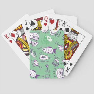 Jeu De Cartes Motif avec la nourriture