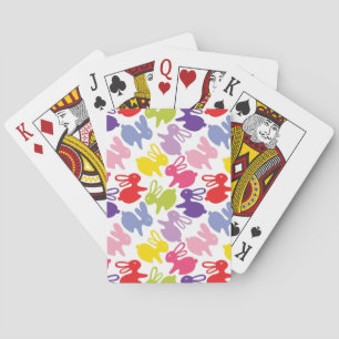 Jeu De Cartes motif avec lapins de Pâques