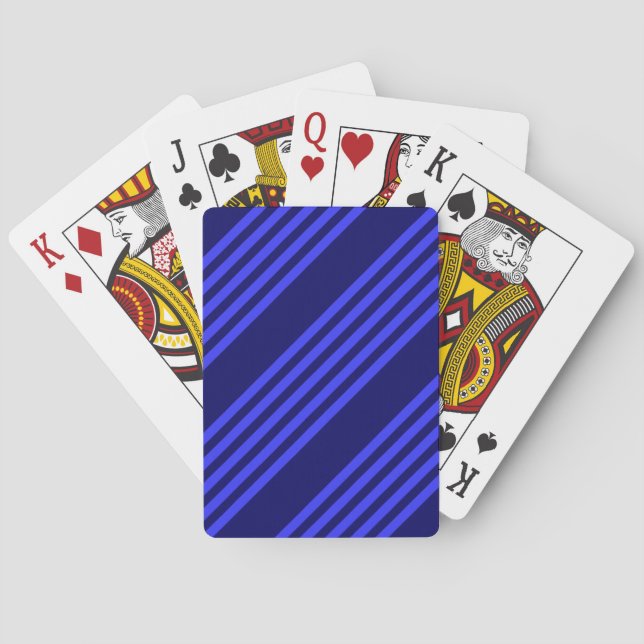 Jeu De Cartes Motif bleu cinq bandes (dos)
