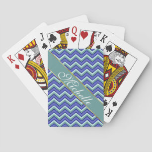 Jeu De Cartes Motif Blue Sapphire Chevron