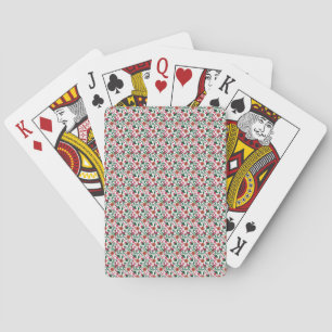 Jeu De Cartes Motif botanique de fleurs de cerisier Floral rou
