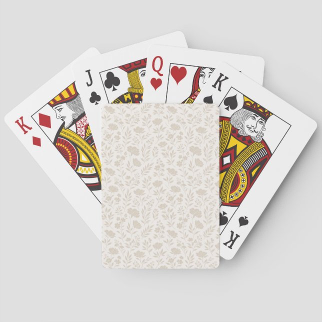 Jeu De Cartes Motif botanique minimal de luxe (dos)